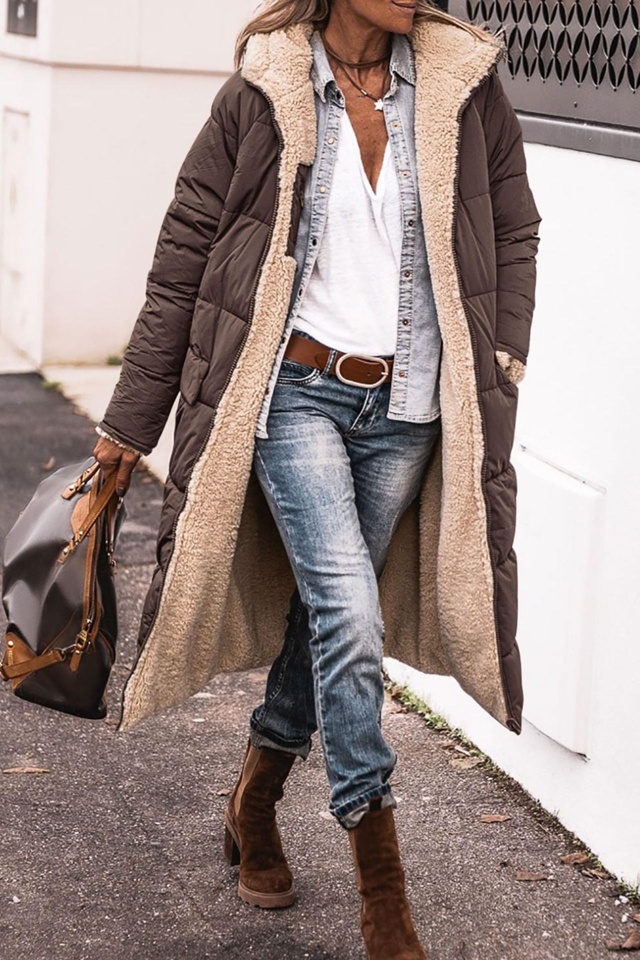 Ariella | Longline Sherpa Coat