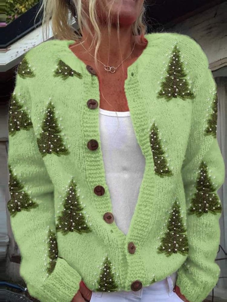 Holly | Christmas Tree Cardigan