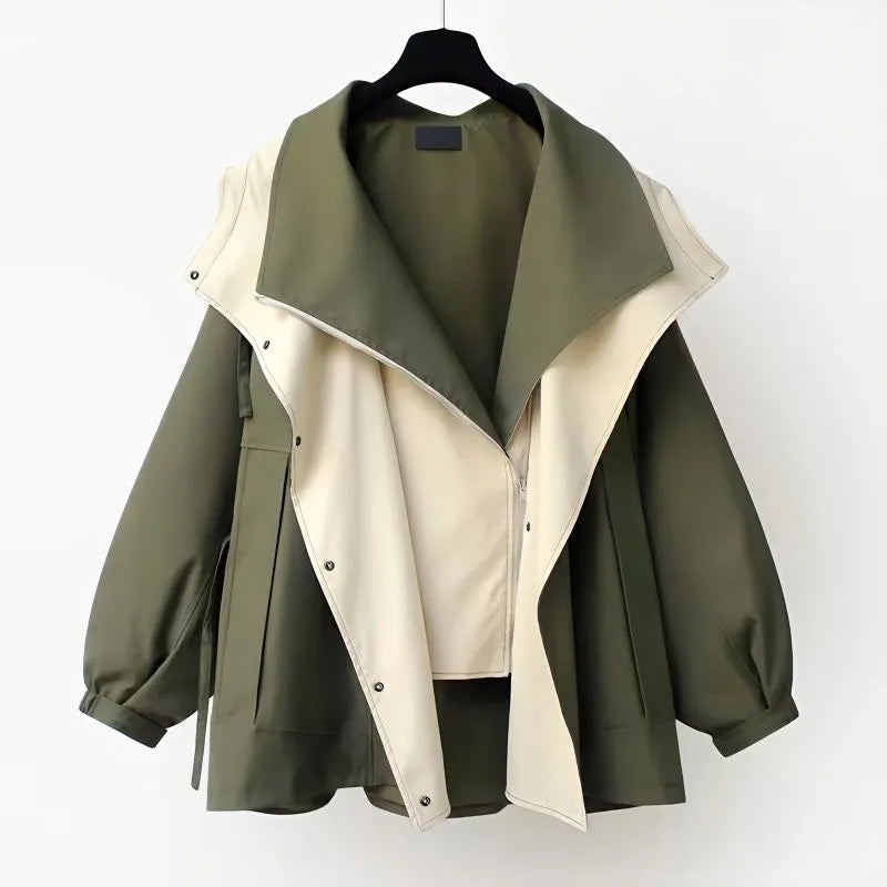 Breanna | Two-Tone Hooded Jacket