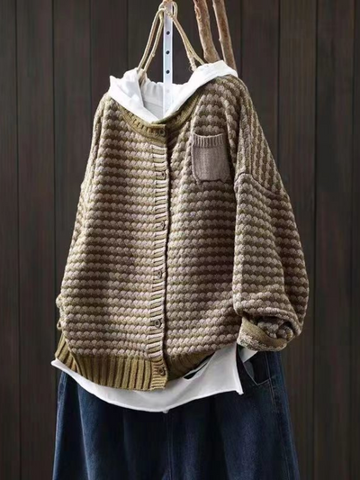 Seliora - Textured Knit Cardigan