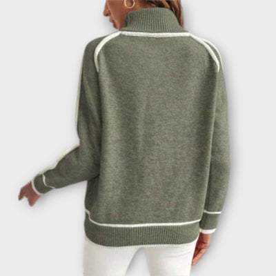 Tatum | Luxurious Olive Green Knitted Sweater