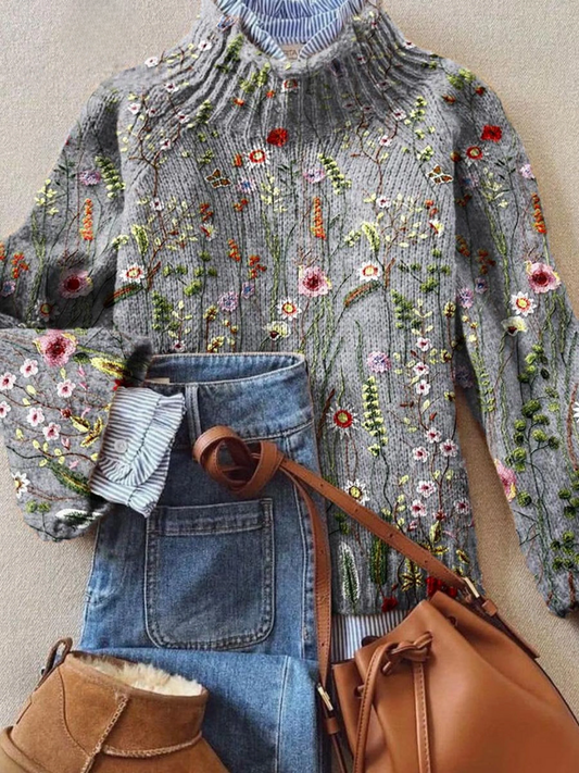 Ivy | Classic Vintage Floral Sweater
