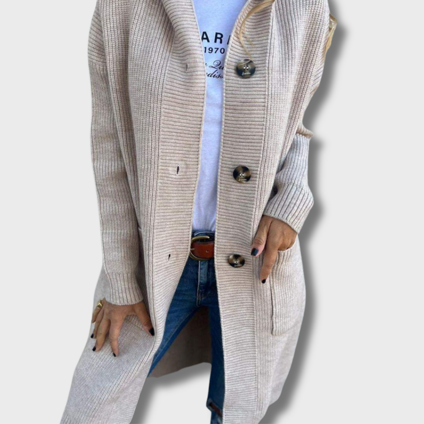 Olga | Elegant Long Knitted Cardigan