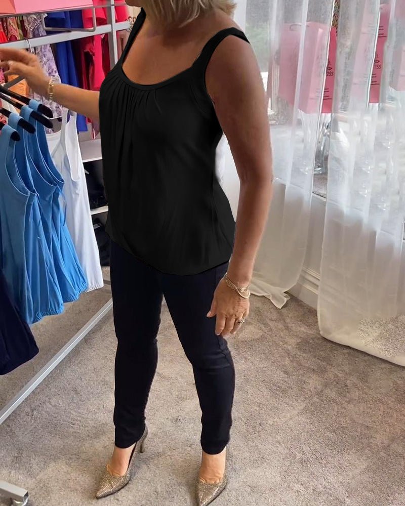 Vangie | Graceful Pleated Top