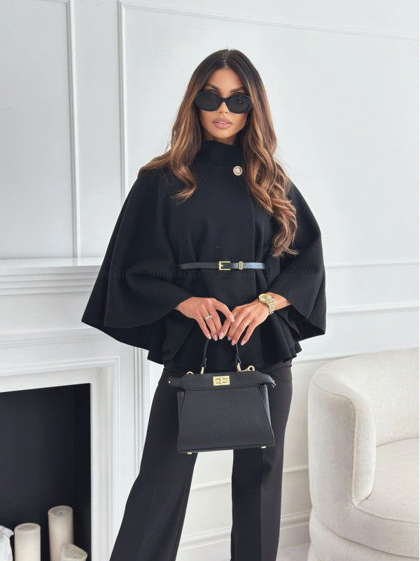 Selviora | Belted Cape Top