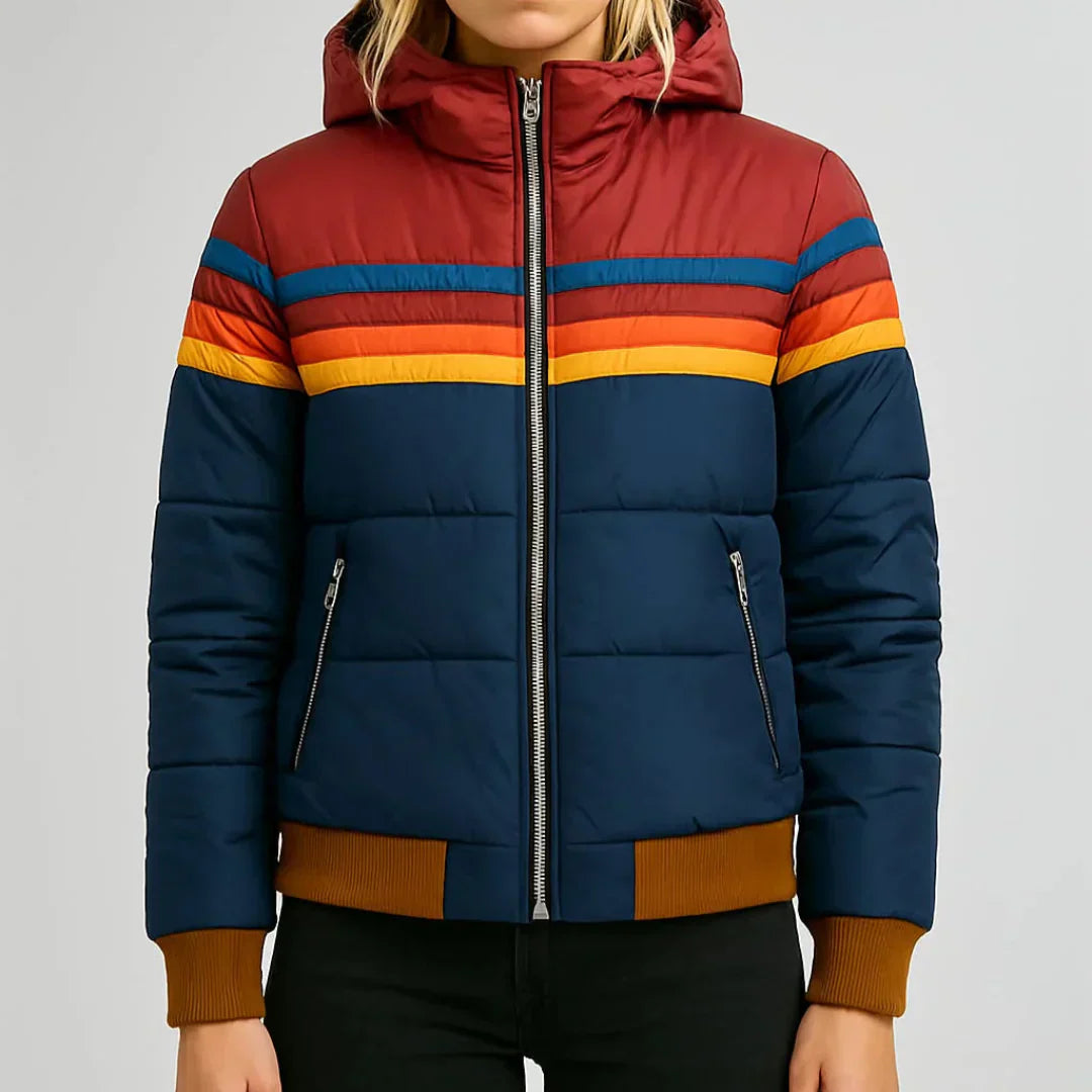 Sierra | Women’s Retro Striped Puffer Jacket