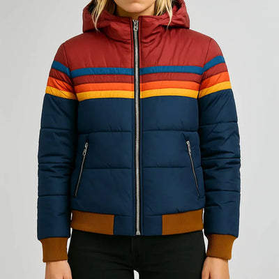 Sierra | Women’s Retro Striped Puffer Jacket