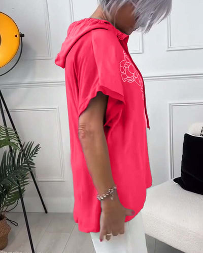 Lory | Floral Hooded Blouse