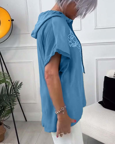 Lory | Floral Hooded Blouse