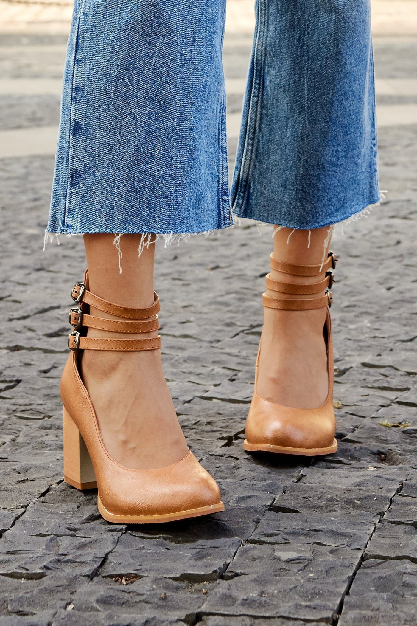 Sophia | Ankle Strap Chunky Heel Sandals