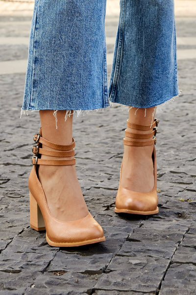 Sophia | Ankle Strap Chunky Heel Sandals