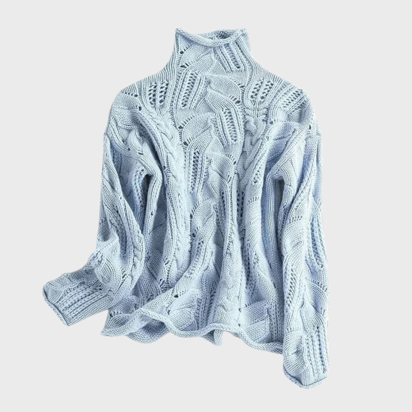 Ksenia | Cashmere Turtleneck with Cable Knit Pattern