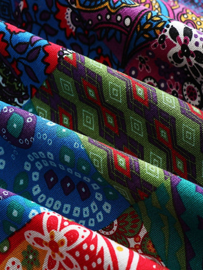 Maribel | Patchwork Coat Boho Hooded Winter Jacket