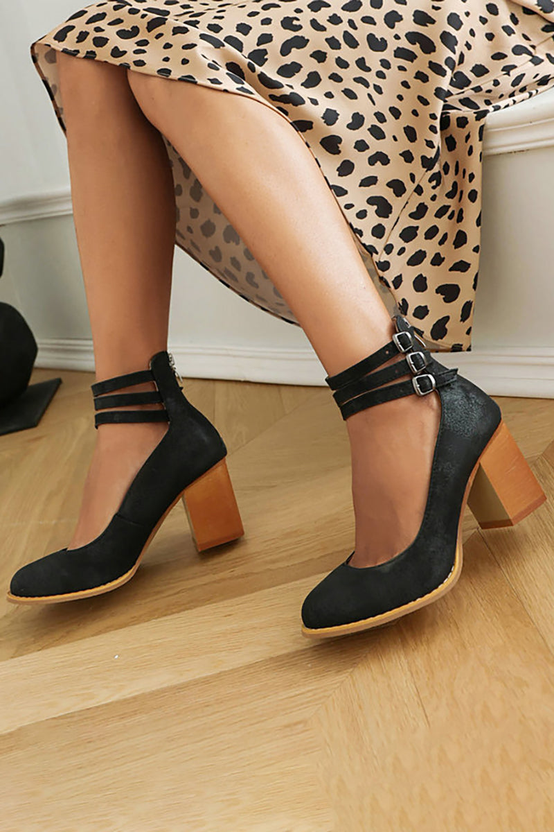 Sophia | Ankle Strap Chunky Heel Sandals