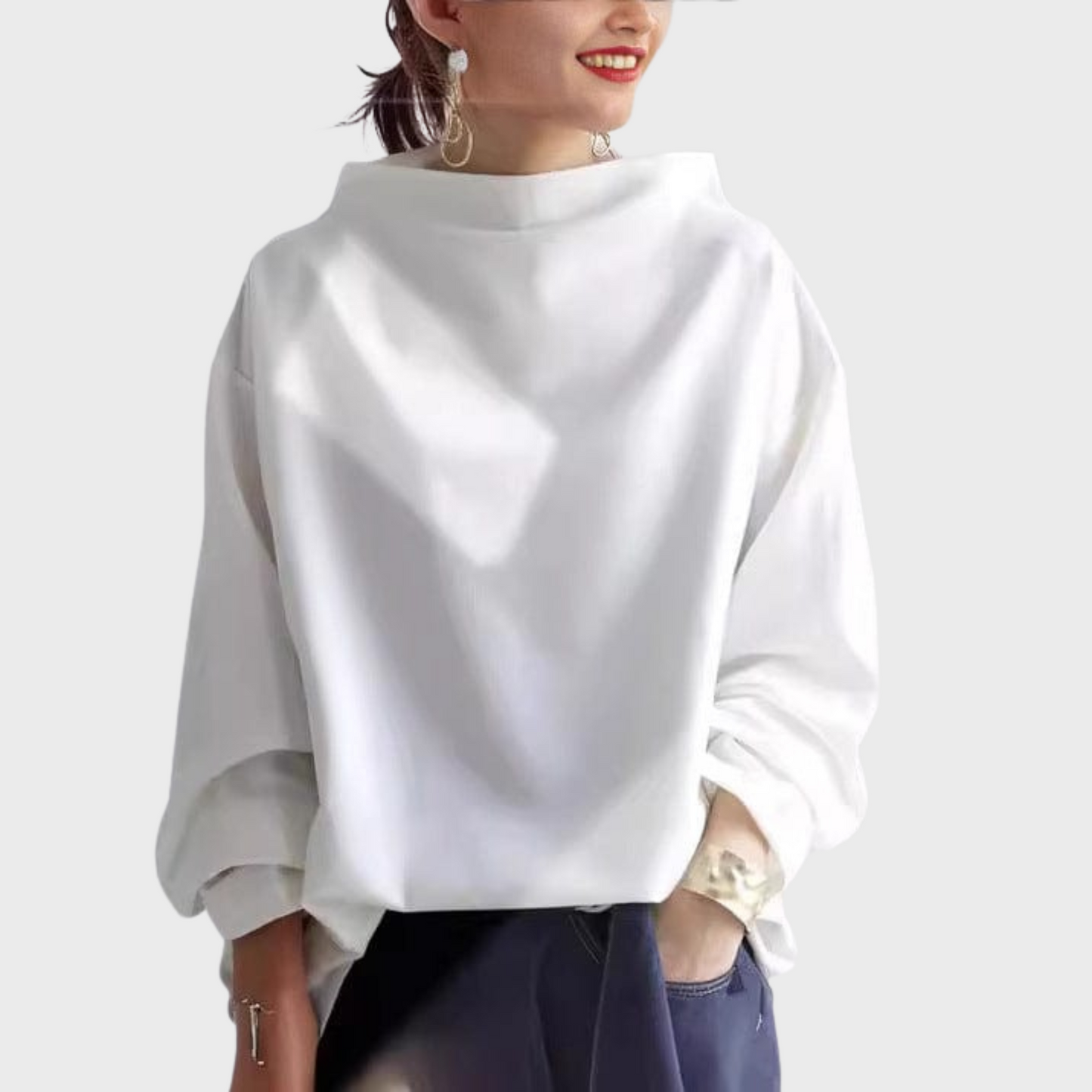 Elly | Casual Top with High Neck