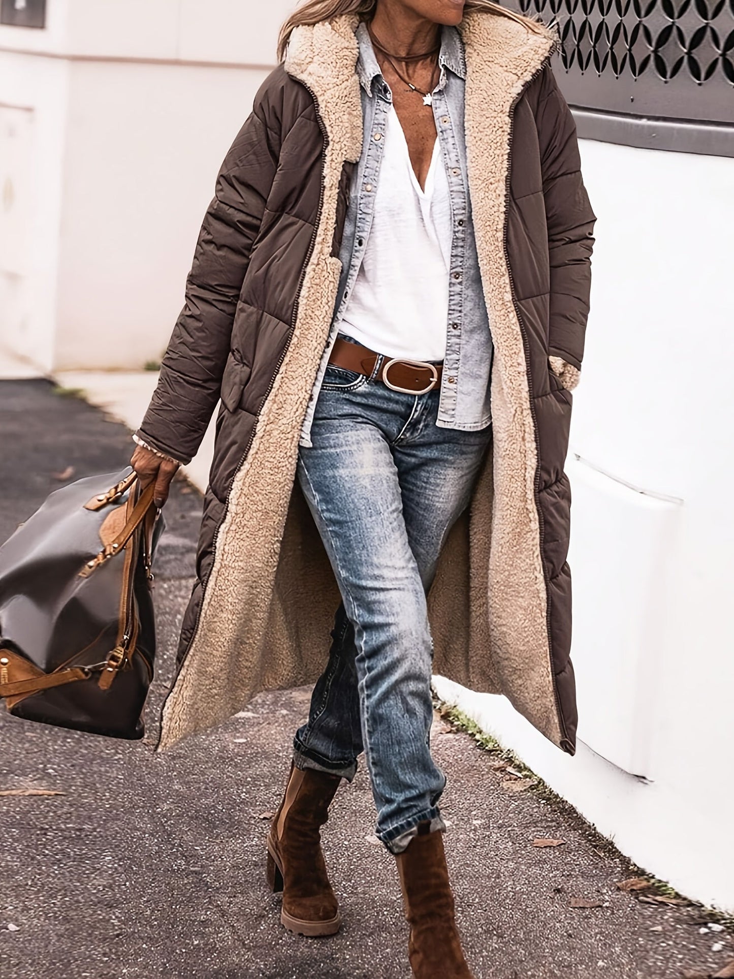 Sophia | Long Puffer Warm Coat Hooded