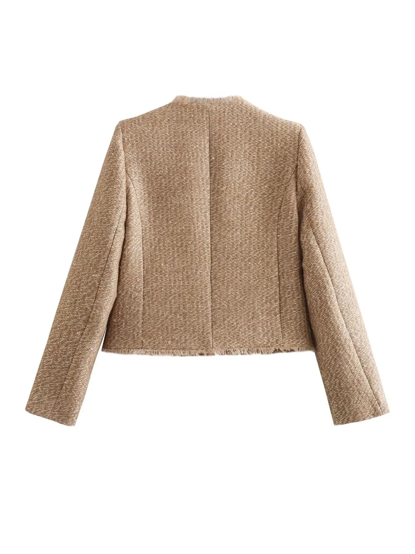 Clarette | Elegant Wool Blazer with Chanel-Style Buttons