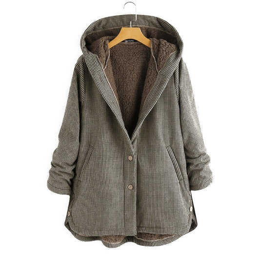 Dulce | Checked Hooded Coat