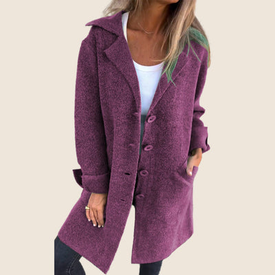 Marcelle | Chic Hooded Coat with Pockets