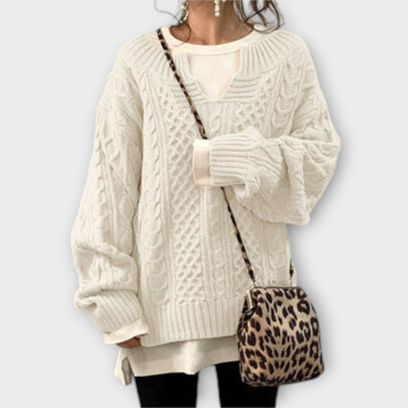 Destiny | Oversized Sweater with Cable Pattern