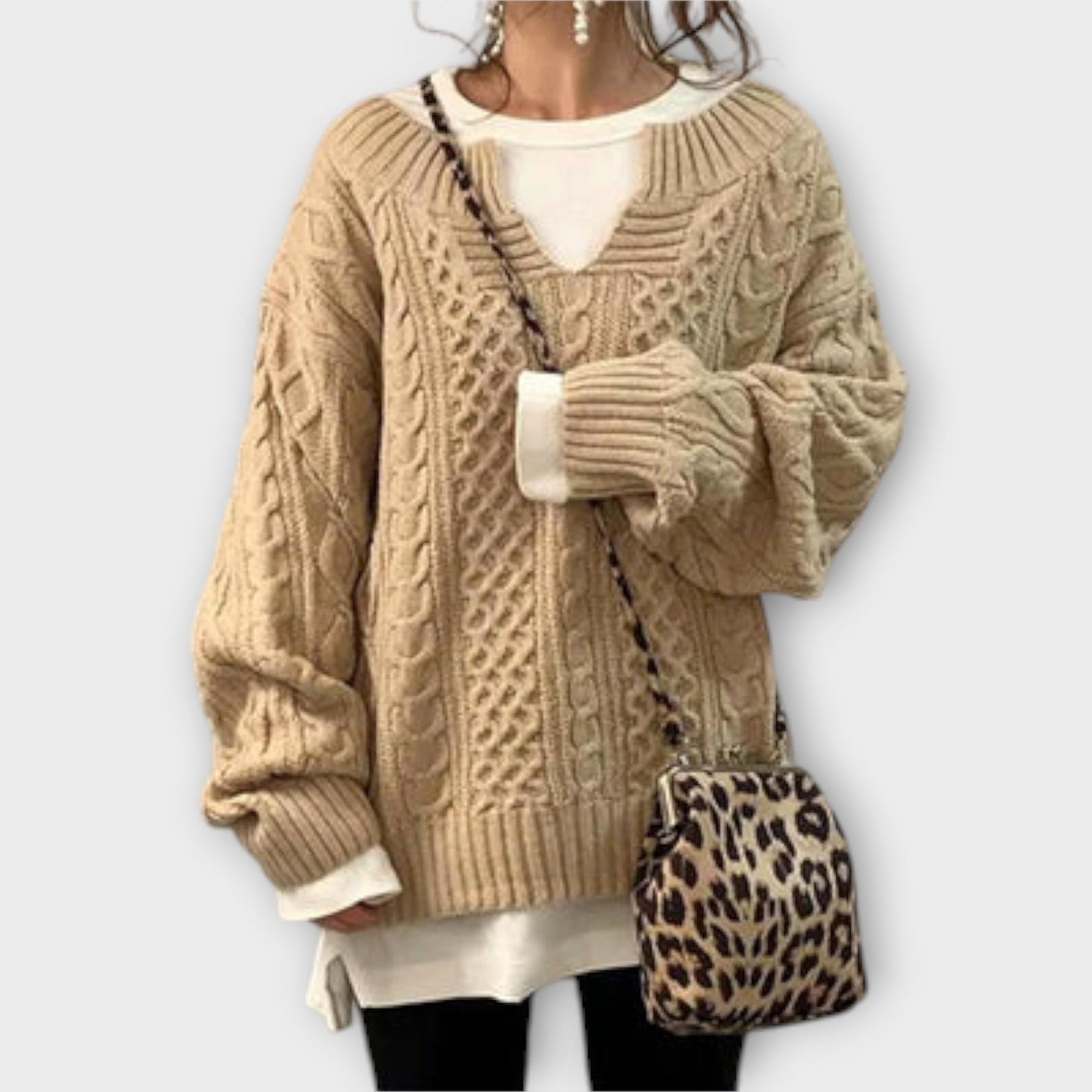 Destiny | Oversized Sweater with Cable Pattern