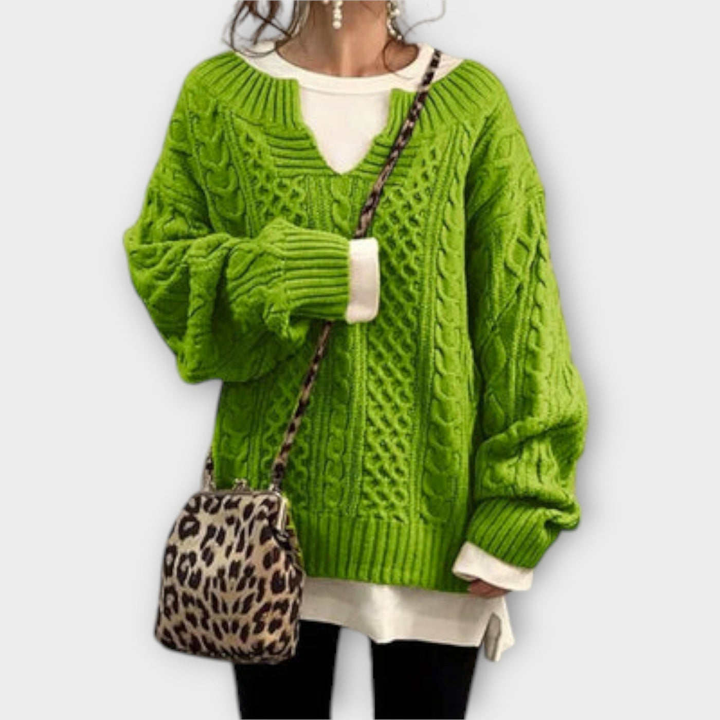 Destiny | Oversized Sweater with Cable Pattern