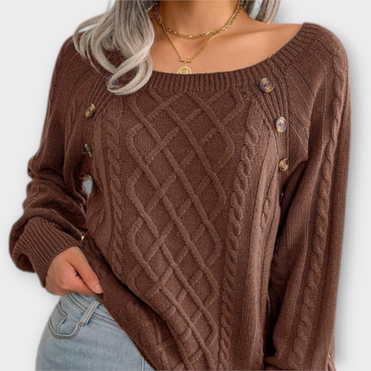 Alana | Button Sweater