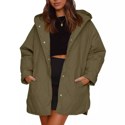 Aria | Quilted Oversized Hooded Coat