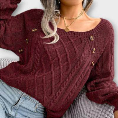 Alana | Button Sweater