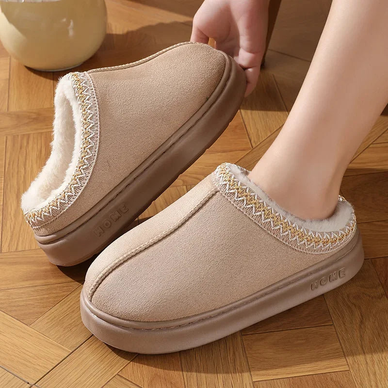 Chloe | Fluffy Platform Slippers