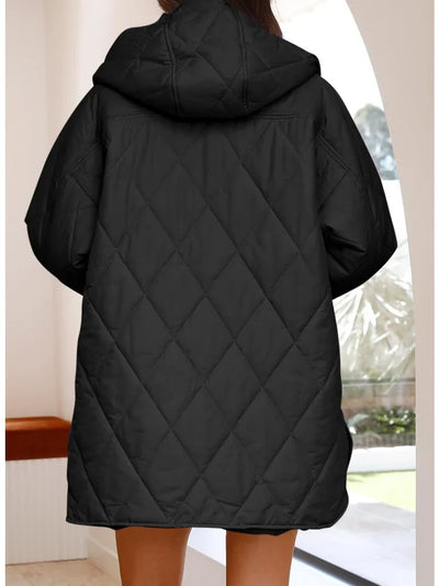 Aria | Quilted Oversized Hooded Coat