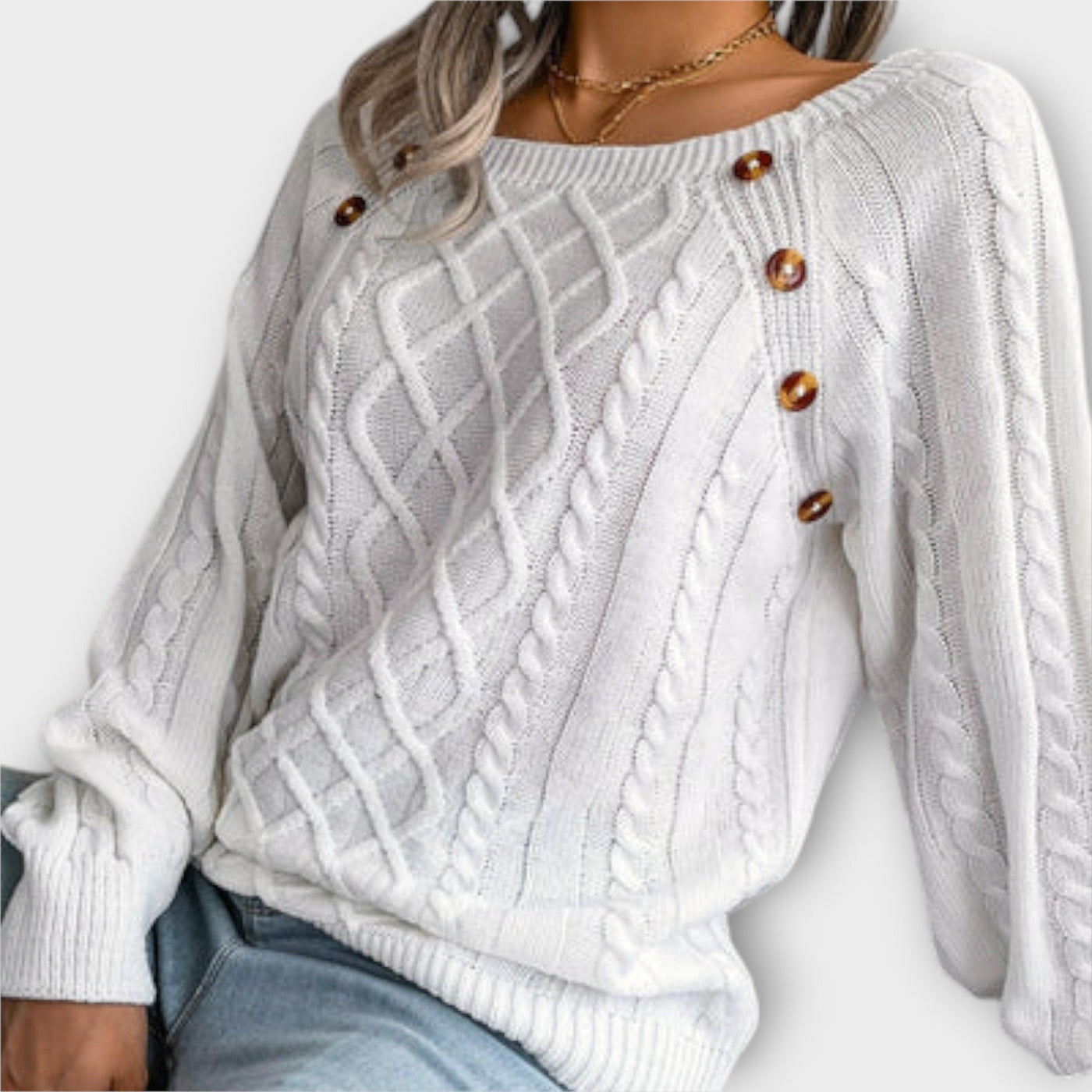 Alana | Button Sweater