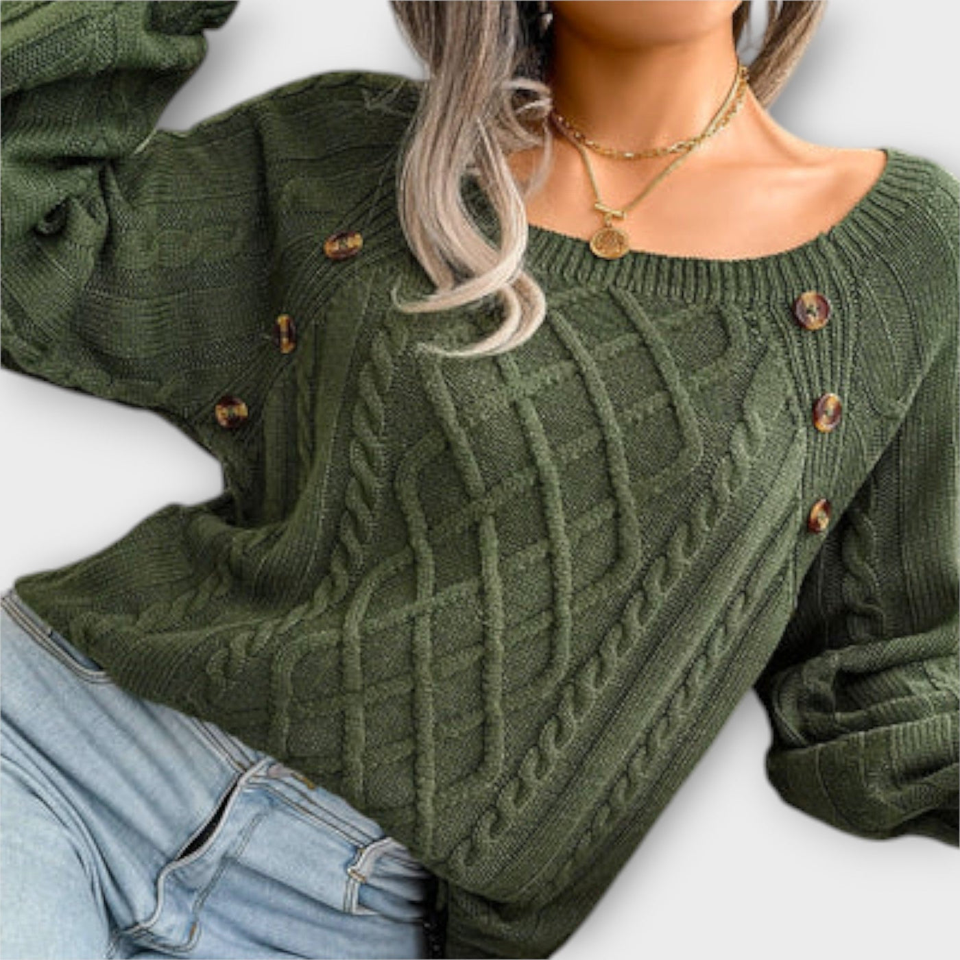 Alana | Button Sweater