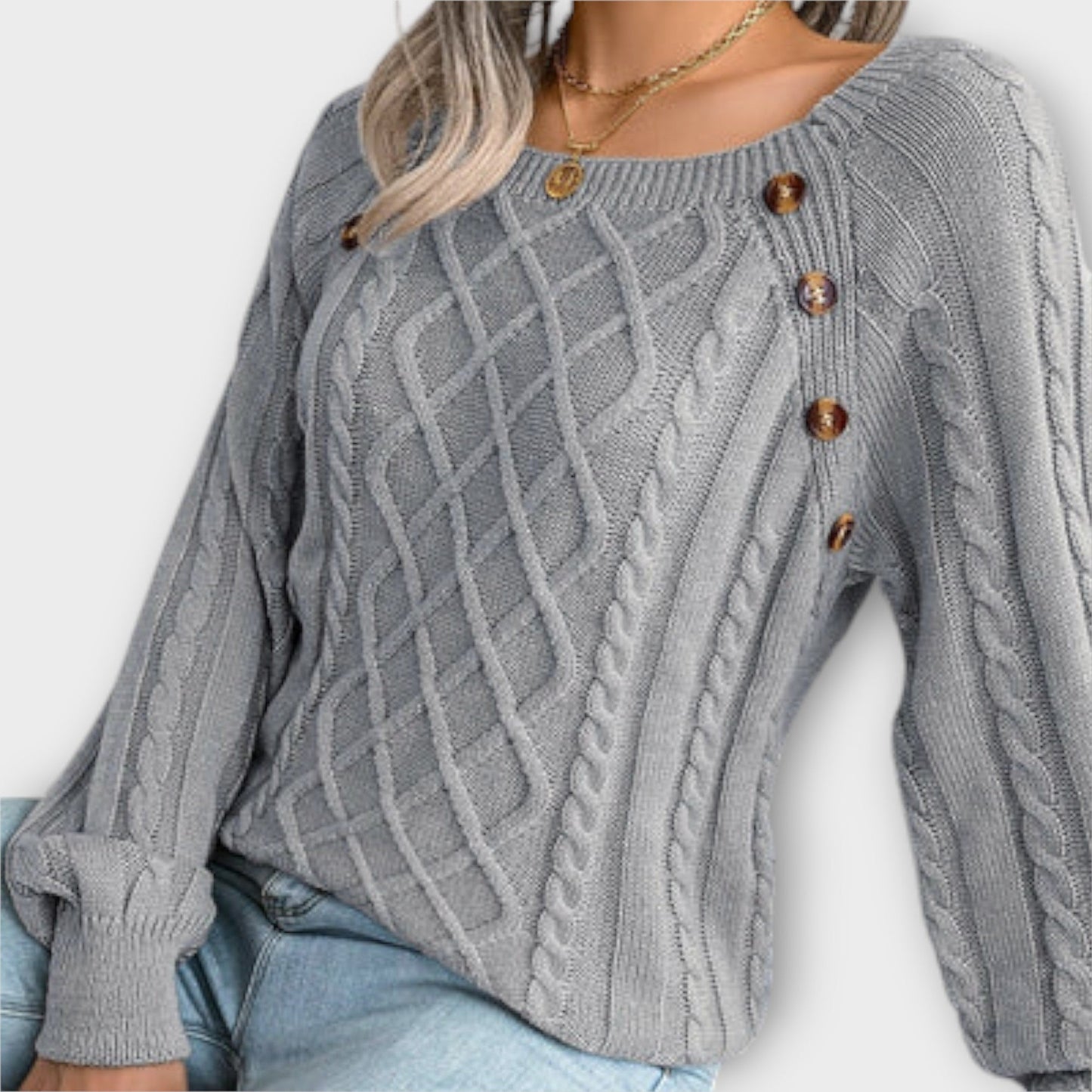 Alana | Button Sweater