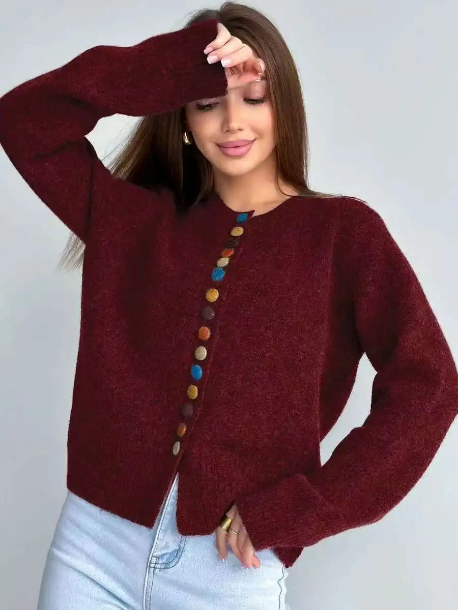 Noelle - Button-Detail Cardigan