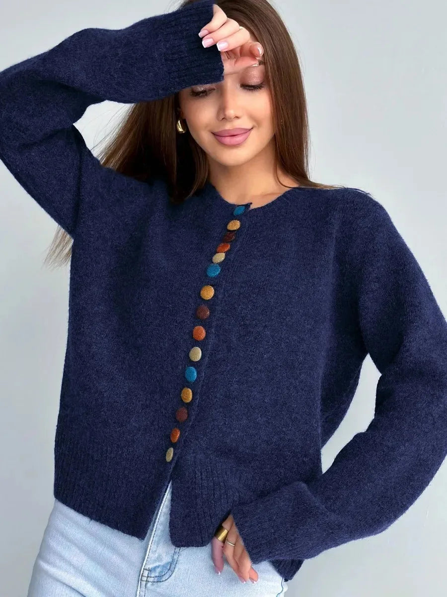 Noelle - Button-Detail Cardigan