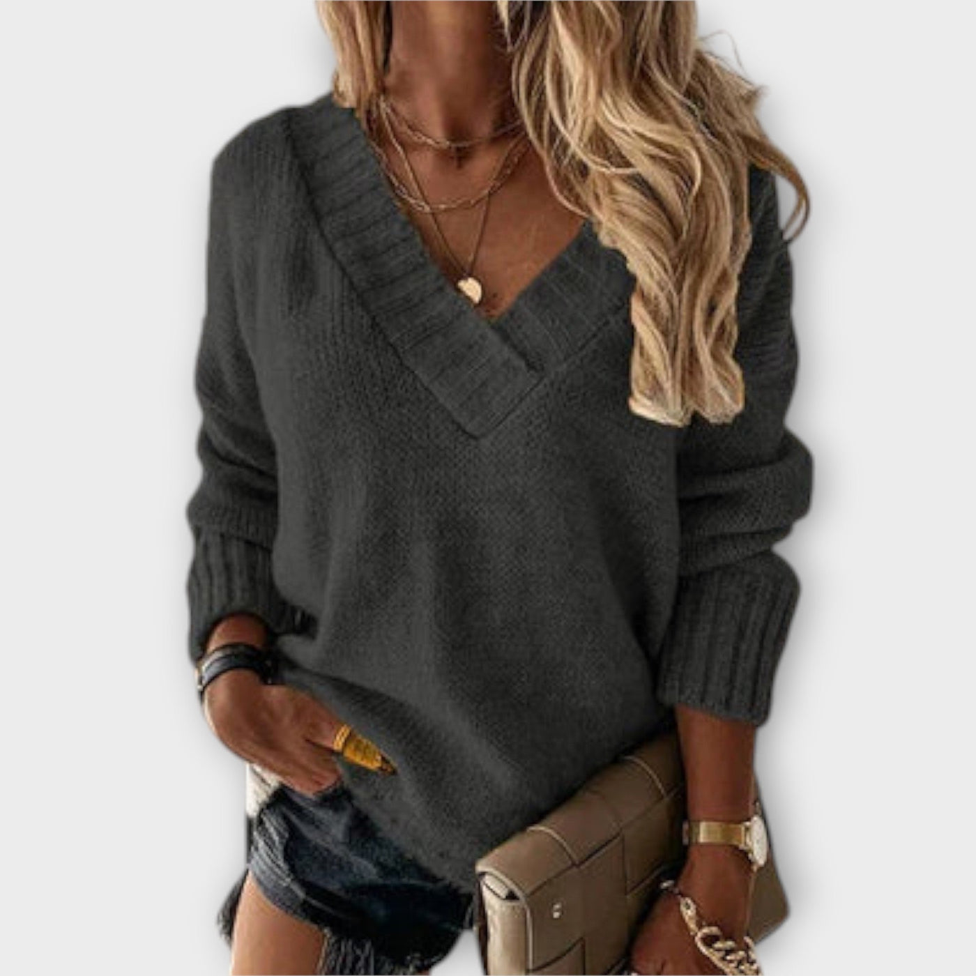Kayla | Cozy V-Neck Sweater