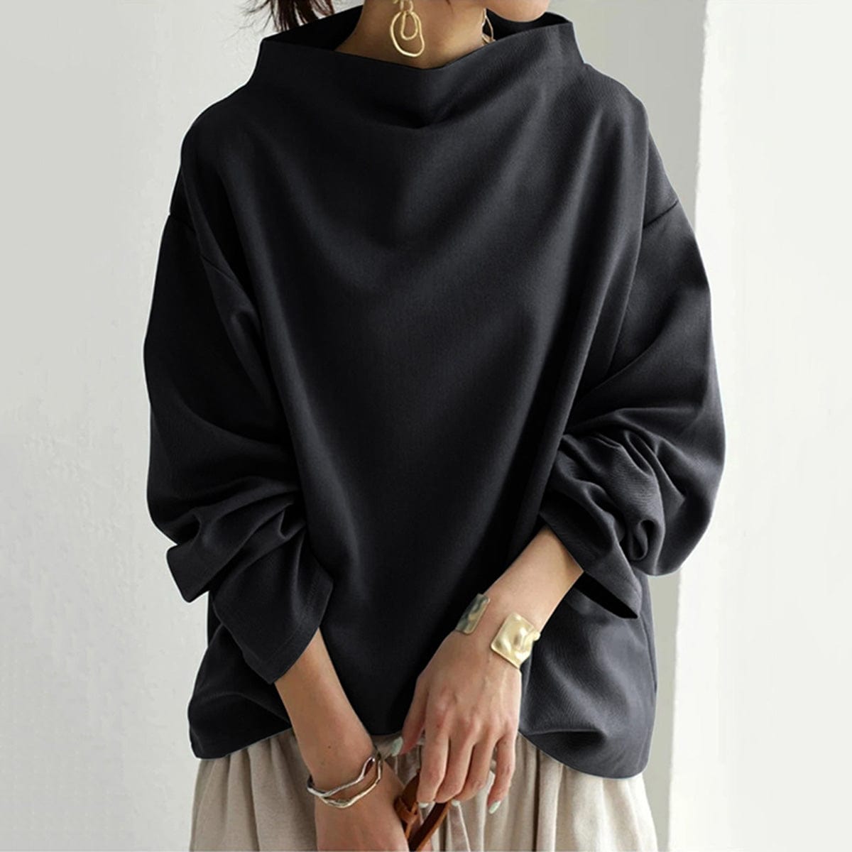 Alana | High-Neck Soft Knit Top