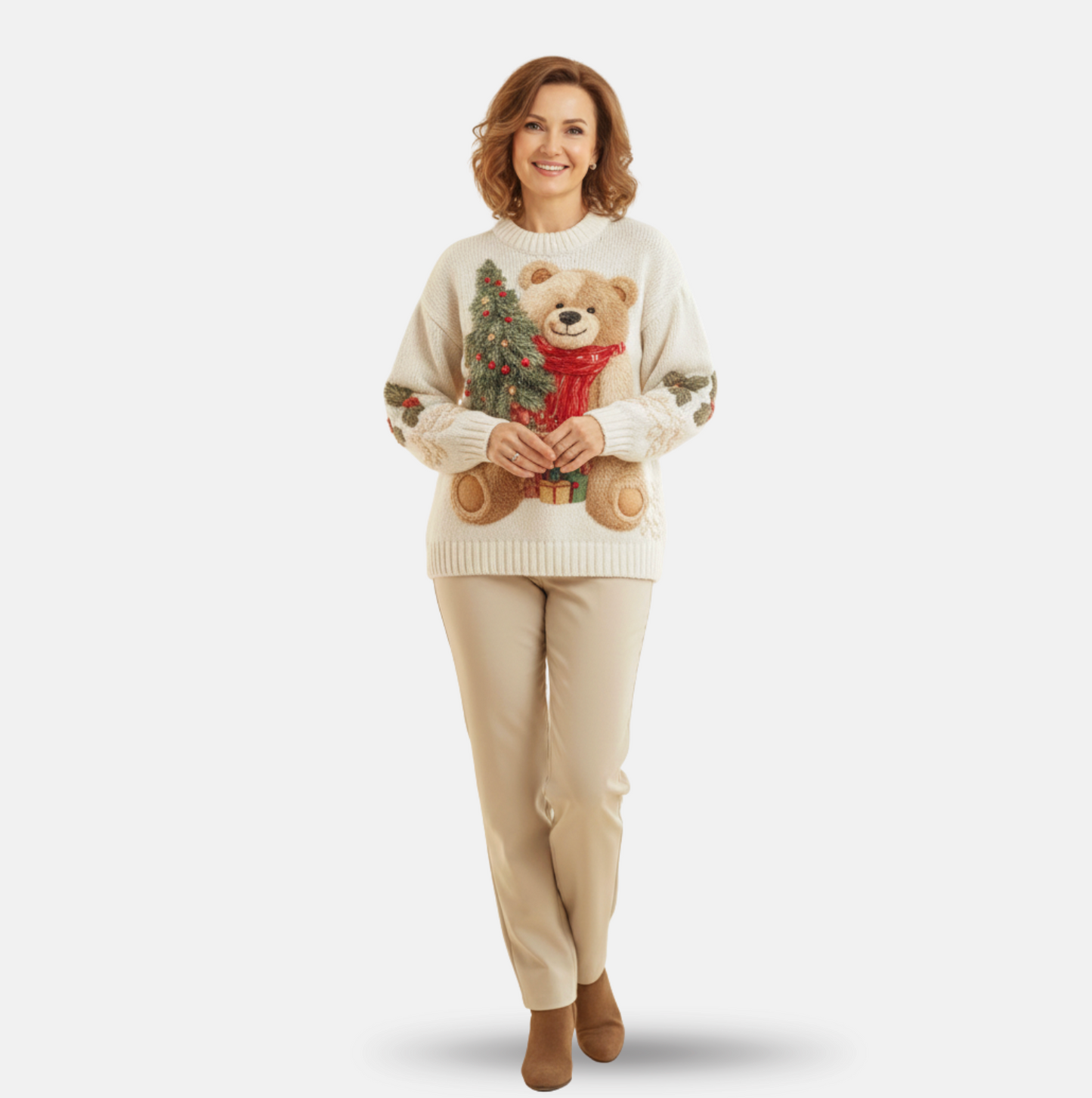 HOLLY | BEAR KNIT HOLIDAY SWEATER