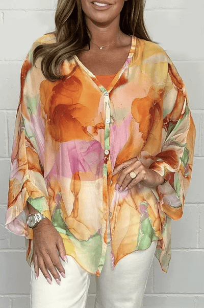 Kiara | Graceful Charm Chiffon Top