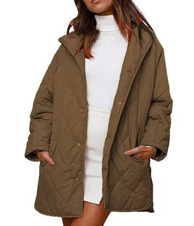 Aria | Quilted Oversized Hooded Coat