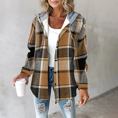 Mirelda | Cozy Plaid Hoodie Jacket
