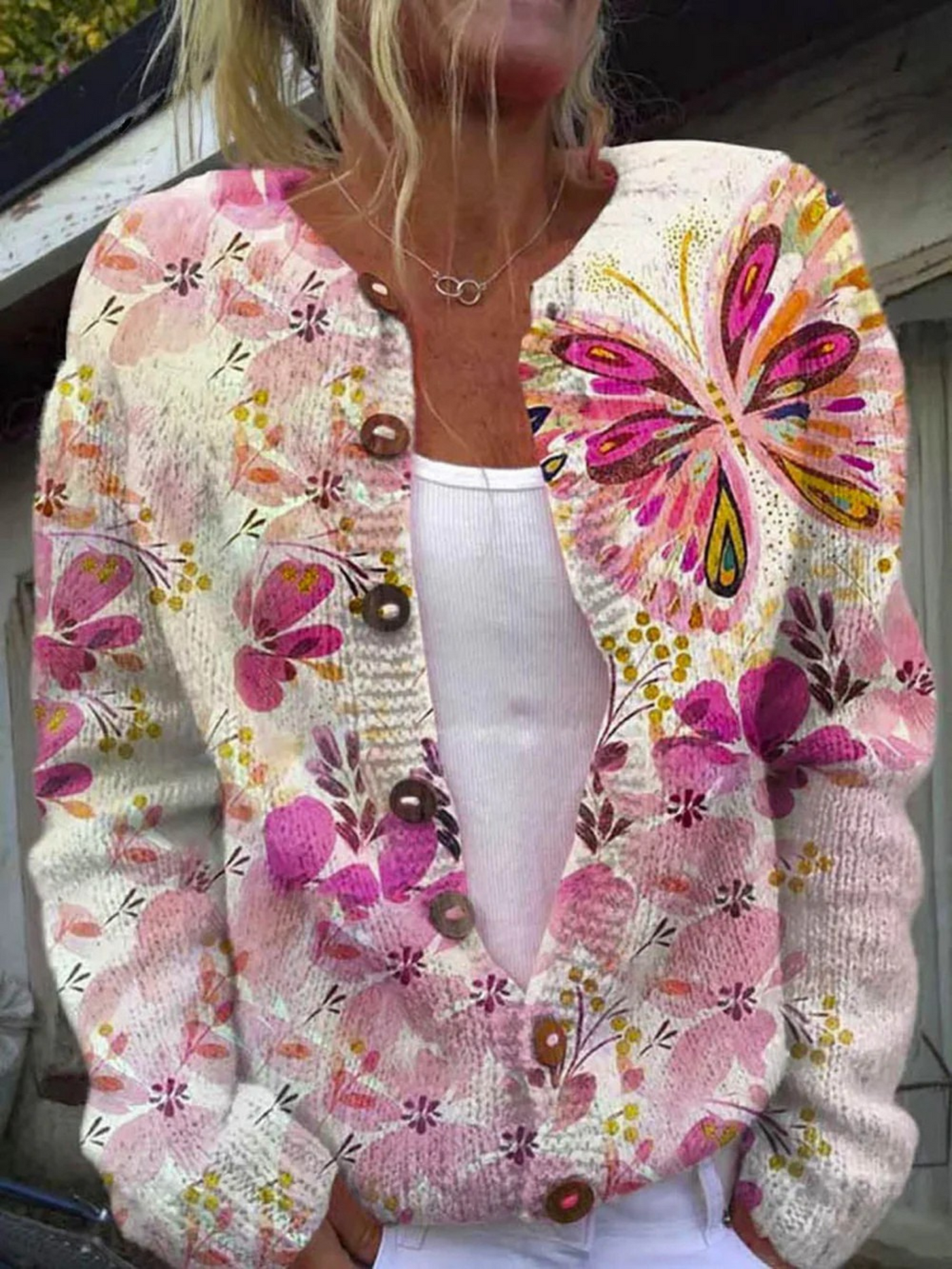 Naomi | Butterfly Floral Cardigan