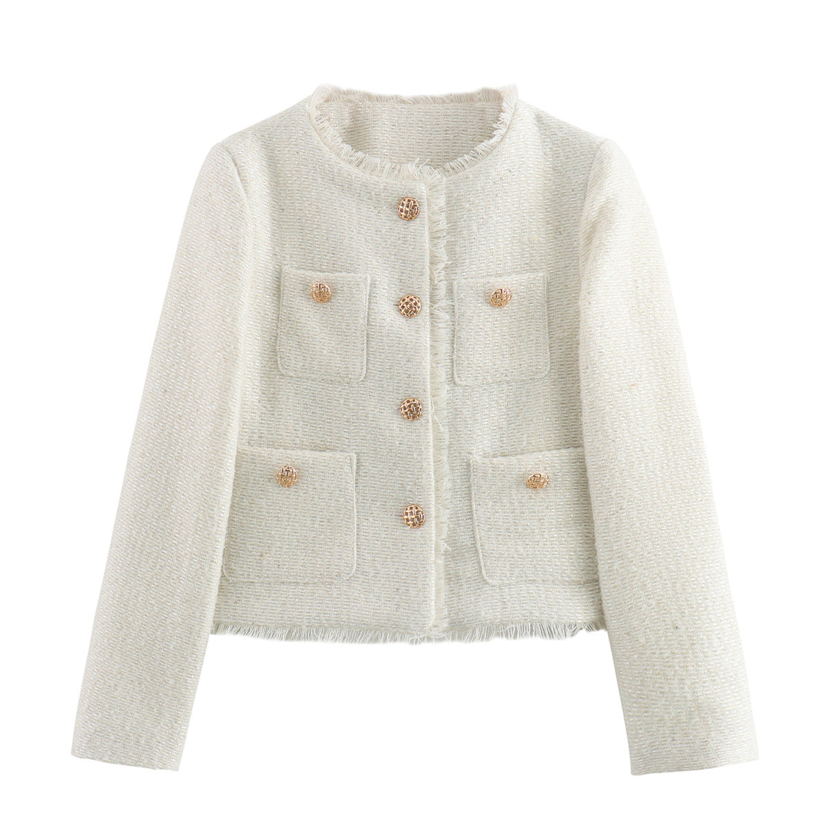 Clarette | Elegant Wool Blazer with Chanel-Style Buttons