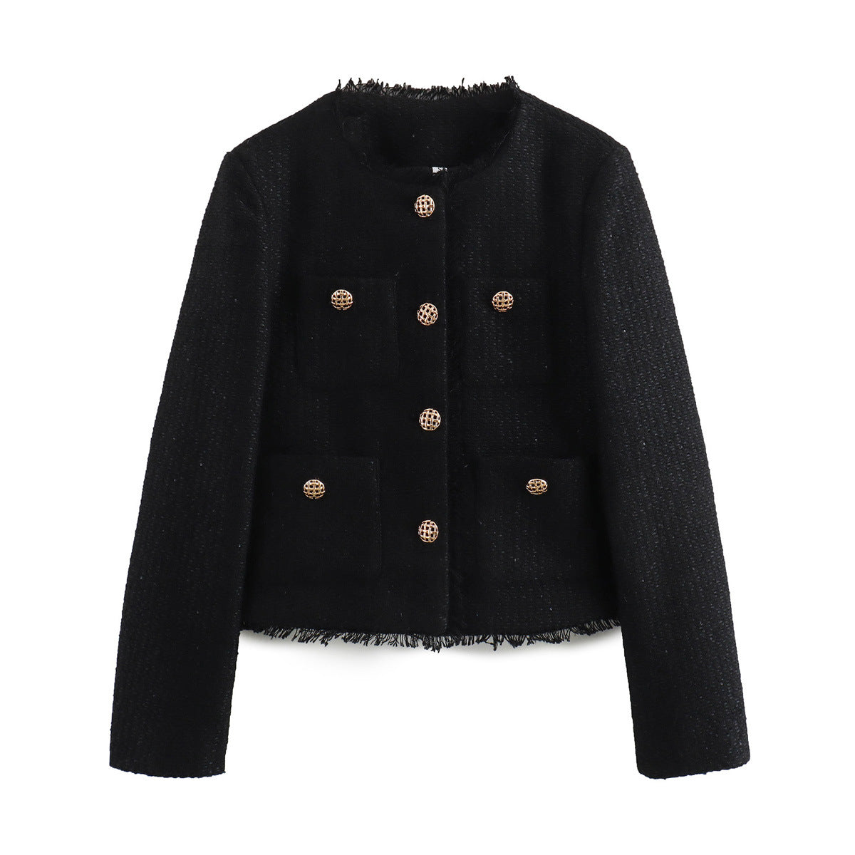 Clarette | Elegant Wool Blazer with Chanel-Style Buttons
