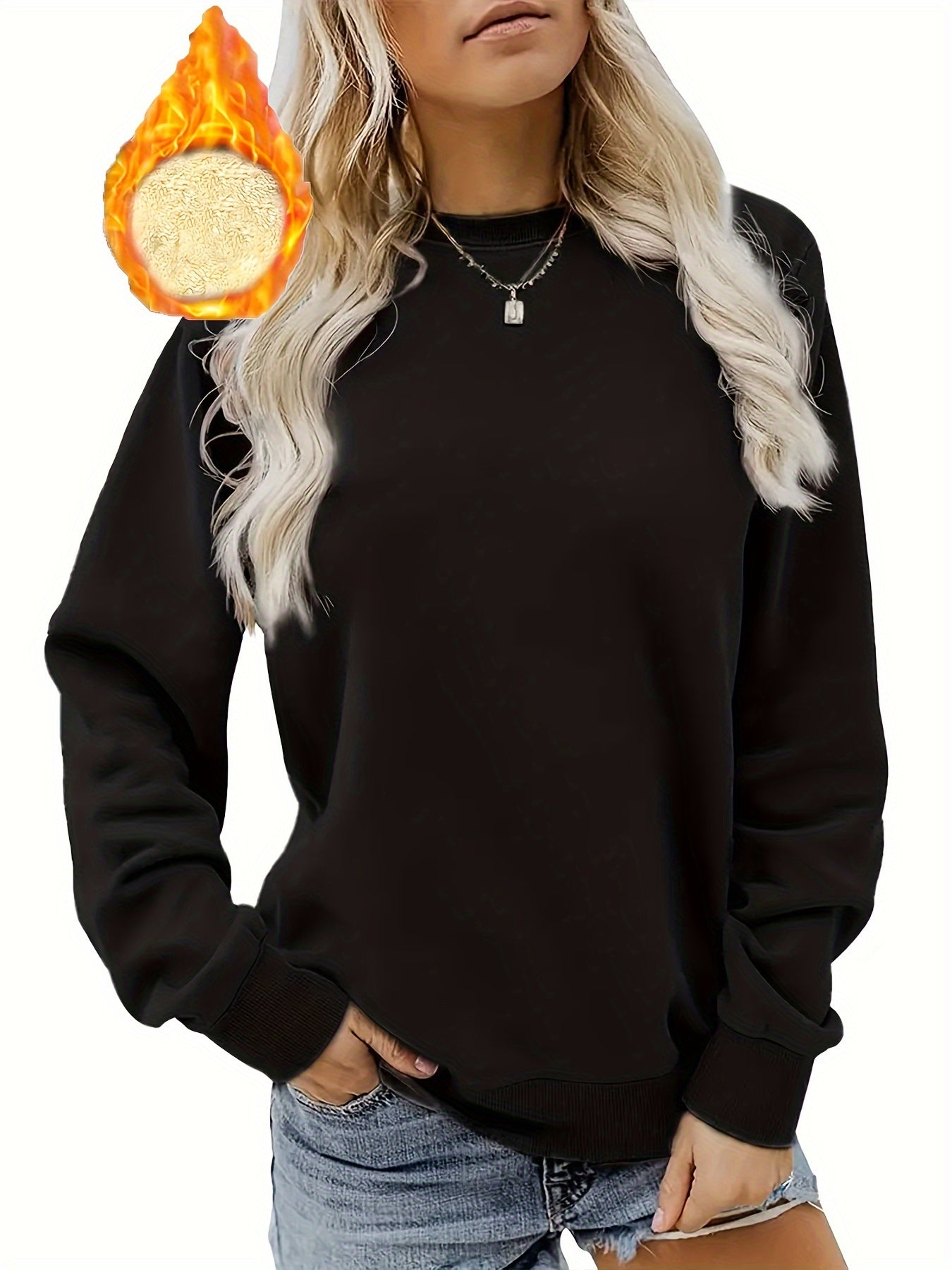Mila | Winter Pullover Thermal Sweatshirt