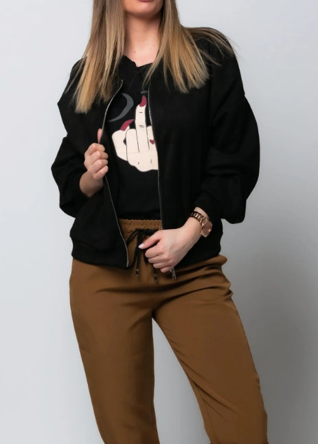 Luciana | Suede Bomber Jacket