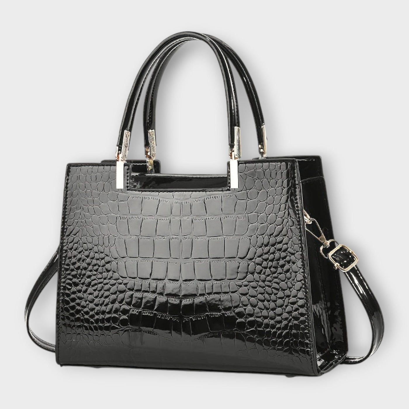 Madison - Glossy Crocodile Pattern Handbag