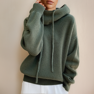 Amina | Luxe Merino Wool Hoodie Elegance