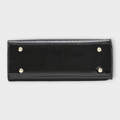 Madison - Glossy Crocodile Pattern Handbag